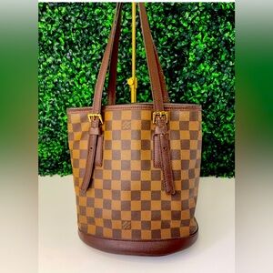 🔥🔥Louis Vuitton Damier Ebene Marais Bucket Bag🔥🔥